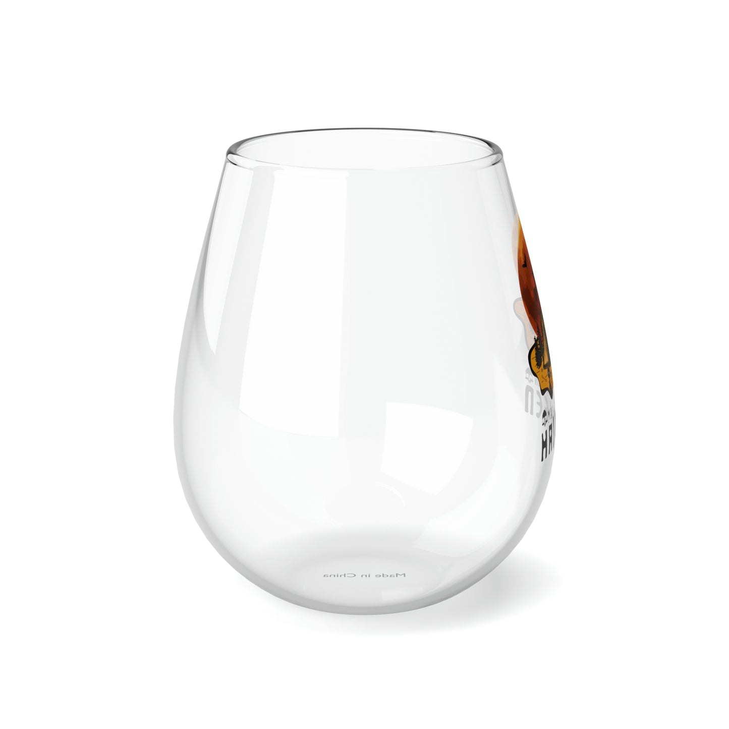 May Luck Be Yours On Halloween Wine Glass