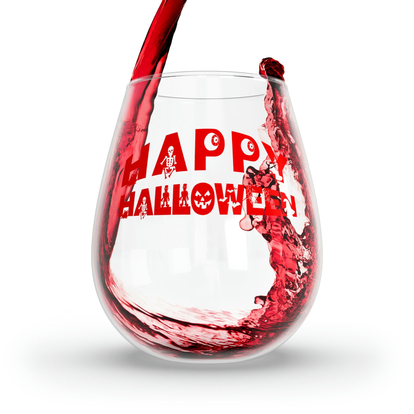 Happy Halloween Wine Glass