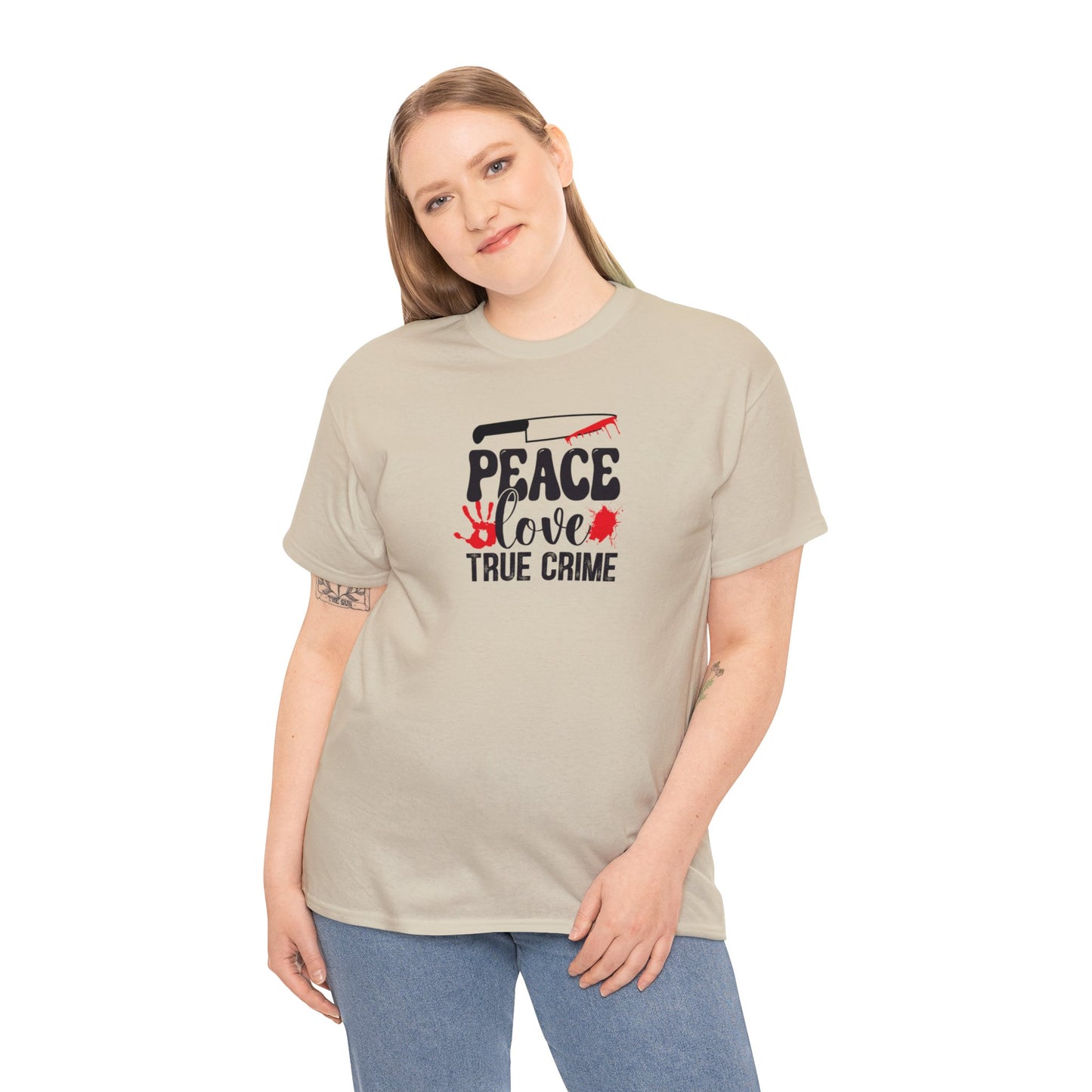 Peace Love And True Crime Cotton Tee