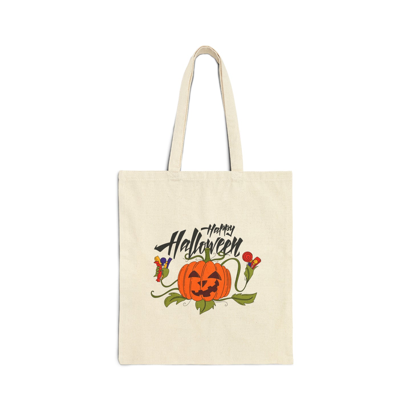 Happy Halloween Cotton Canvas Tote Bag