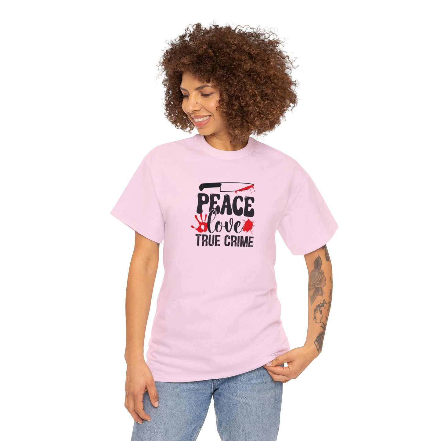 Peace Love And True Crime Cotton Tee