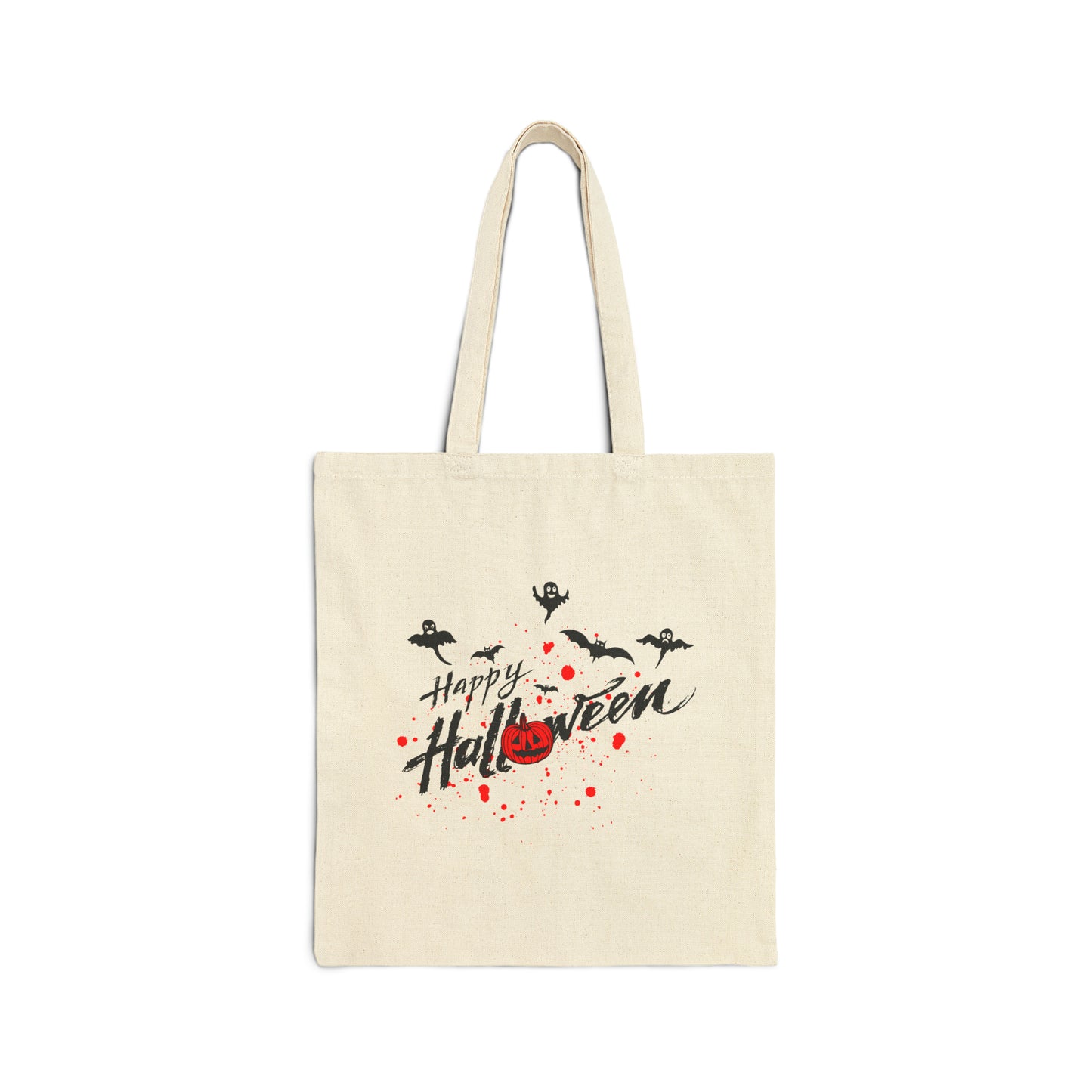 Happy Halloween Cotton Canvas Tote Bag