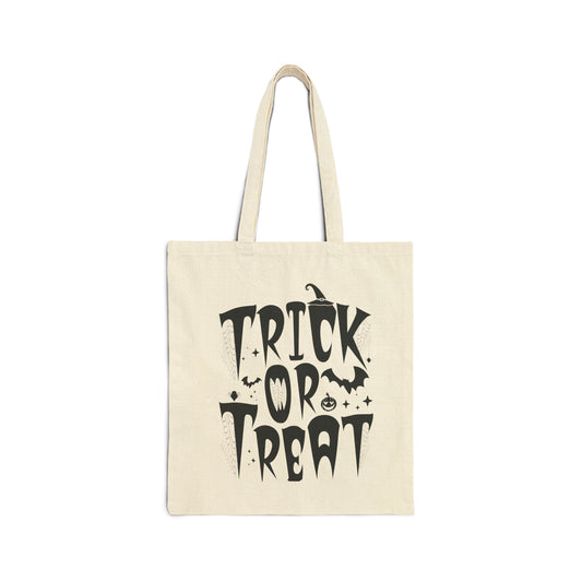 Trick Or Treat Cotton Canvas Tote Bag