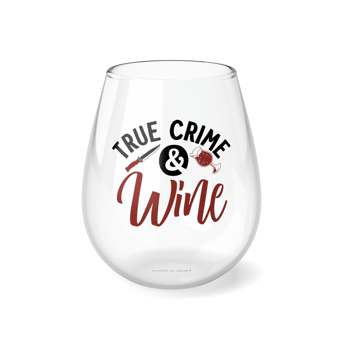 True Crime & Wine Wine Glass