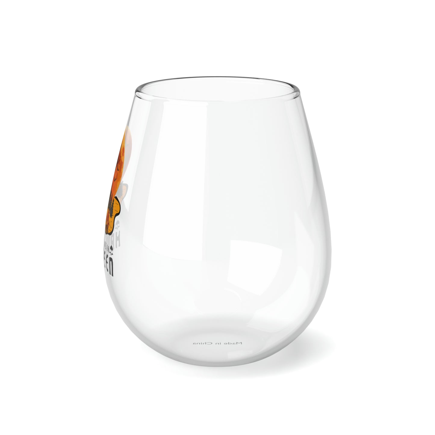 May Luck Be Yours On Halloween Wine Glass