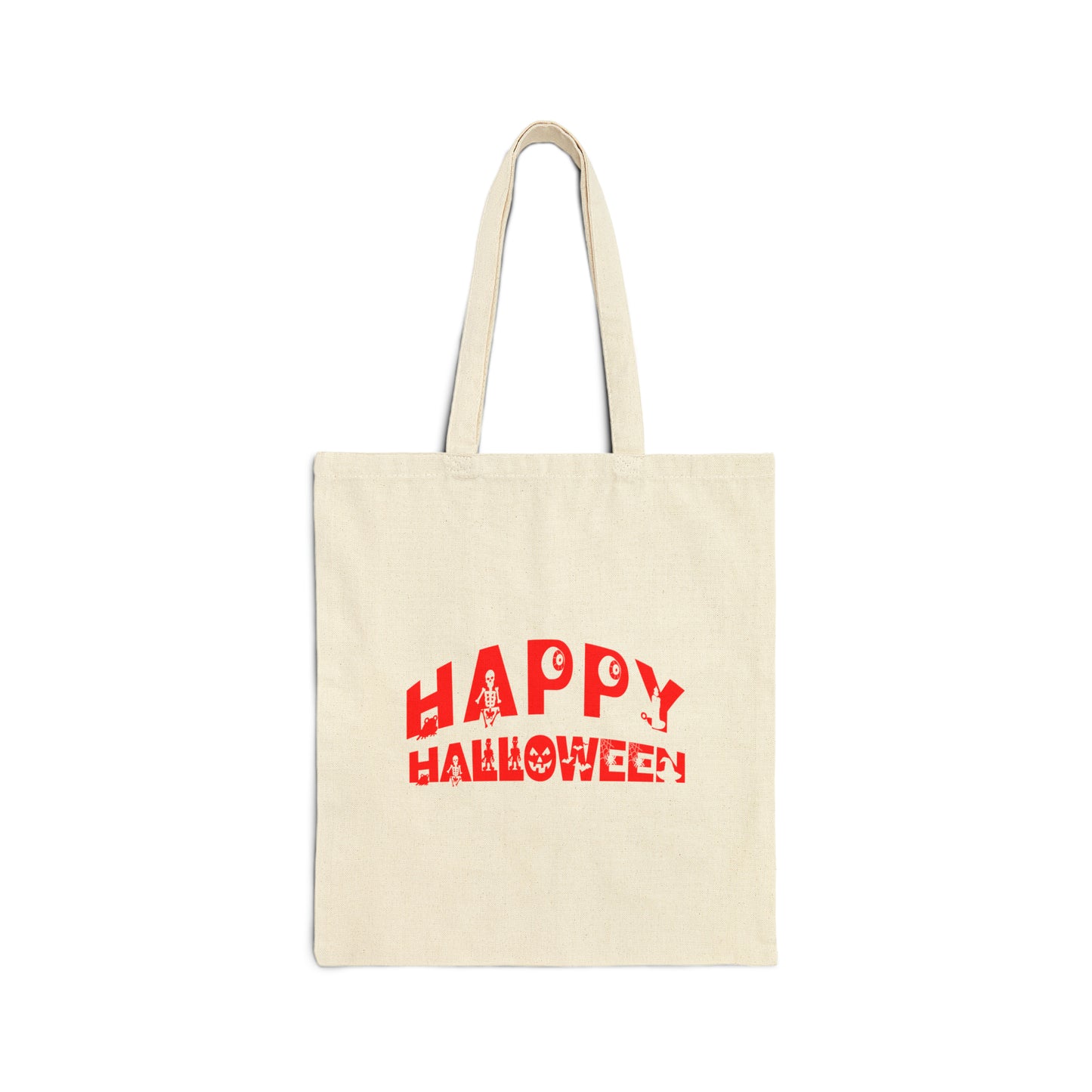 Happy Halloween Cotton Canvas Tote Bag