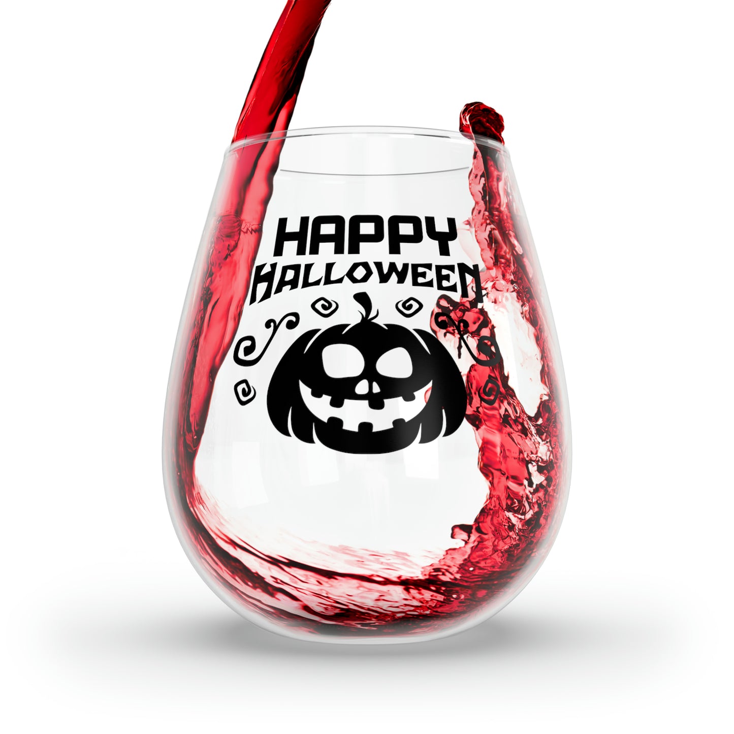 Happy Halloween Wine Glass