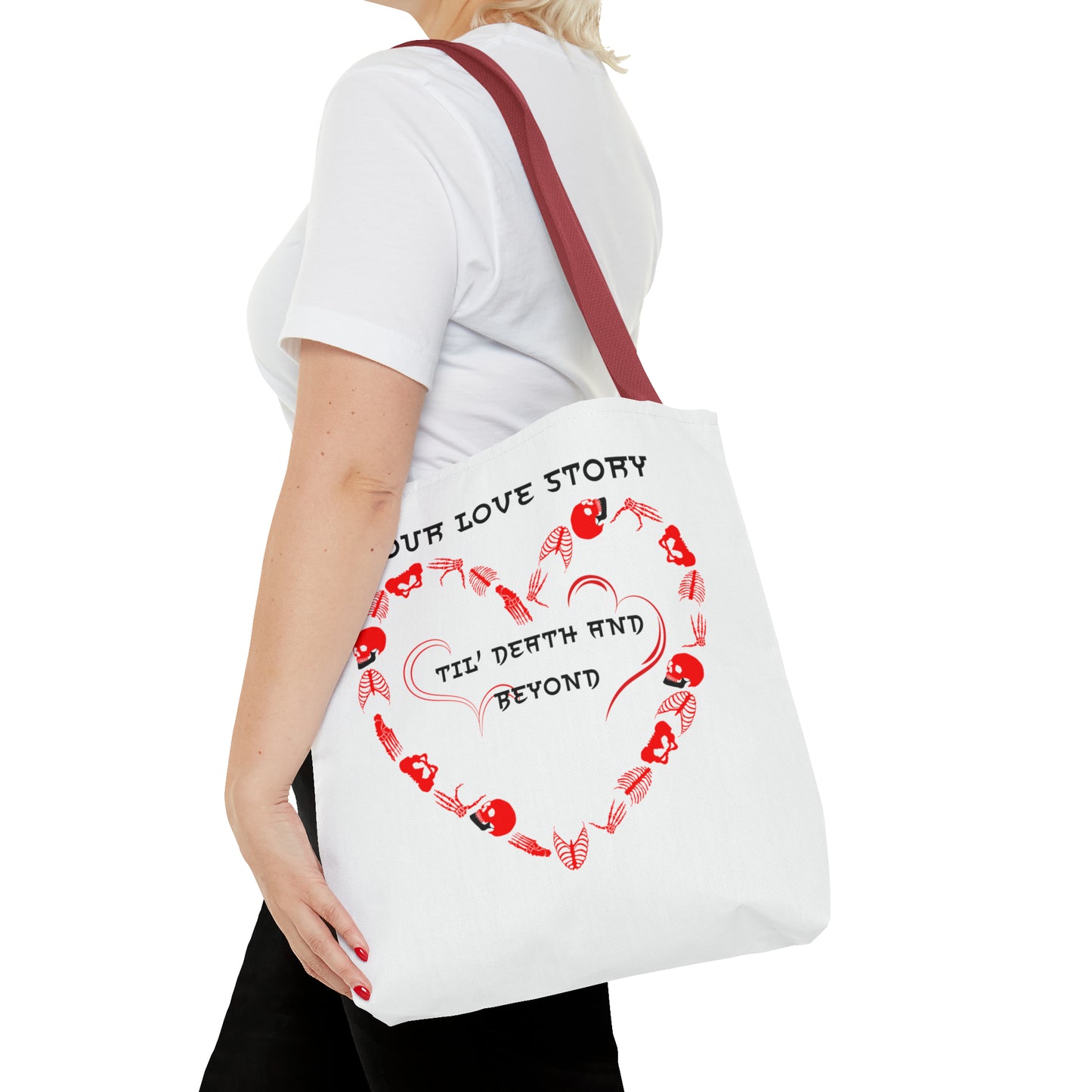 Our Love Story Til' Death And Beyond Tote Bag