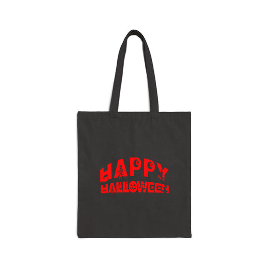 Happy Halloween Cotton Canvas Tote Bag