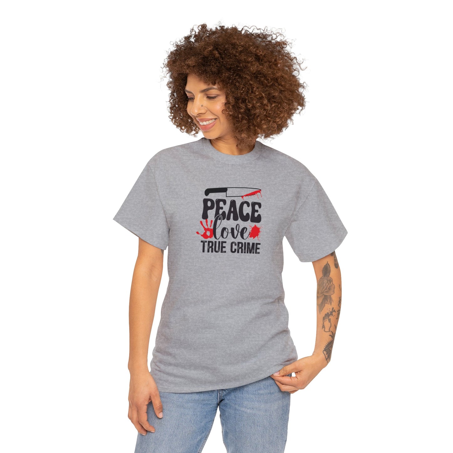 Peace Love And True Crime Cotton Tee