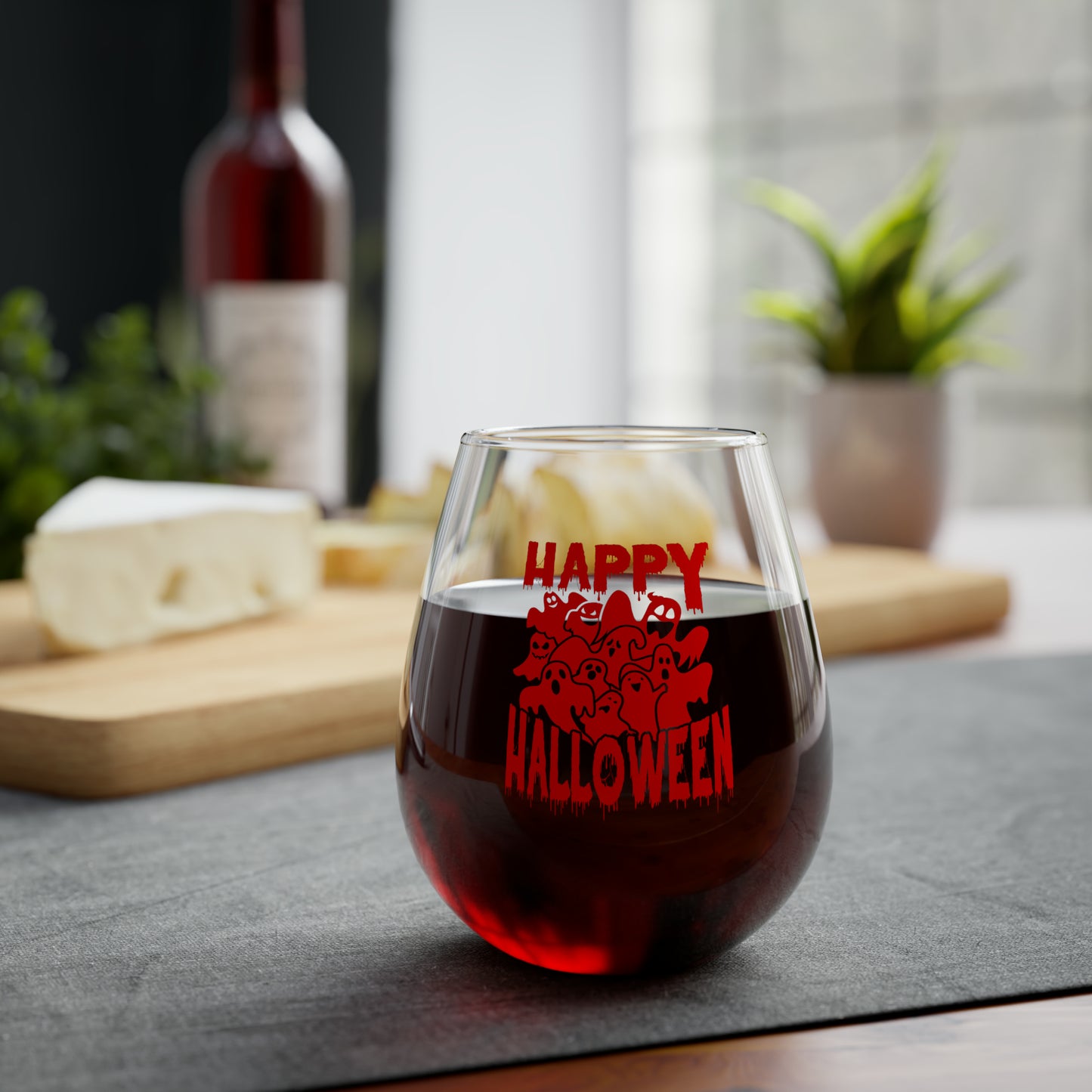 Happy Halloween Wine Glass