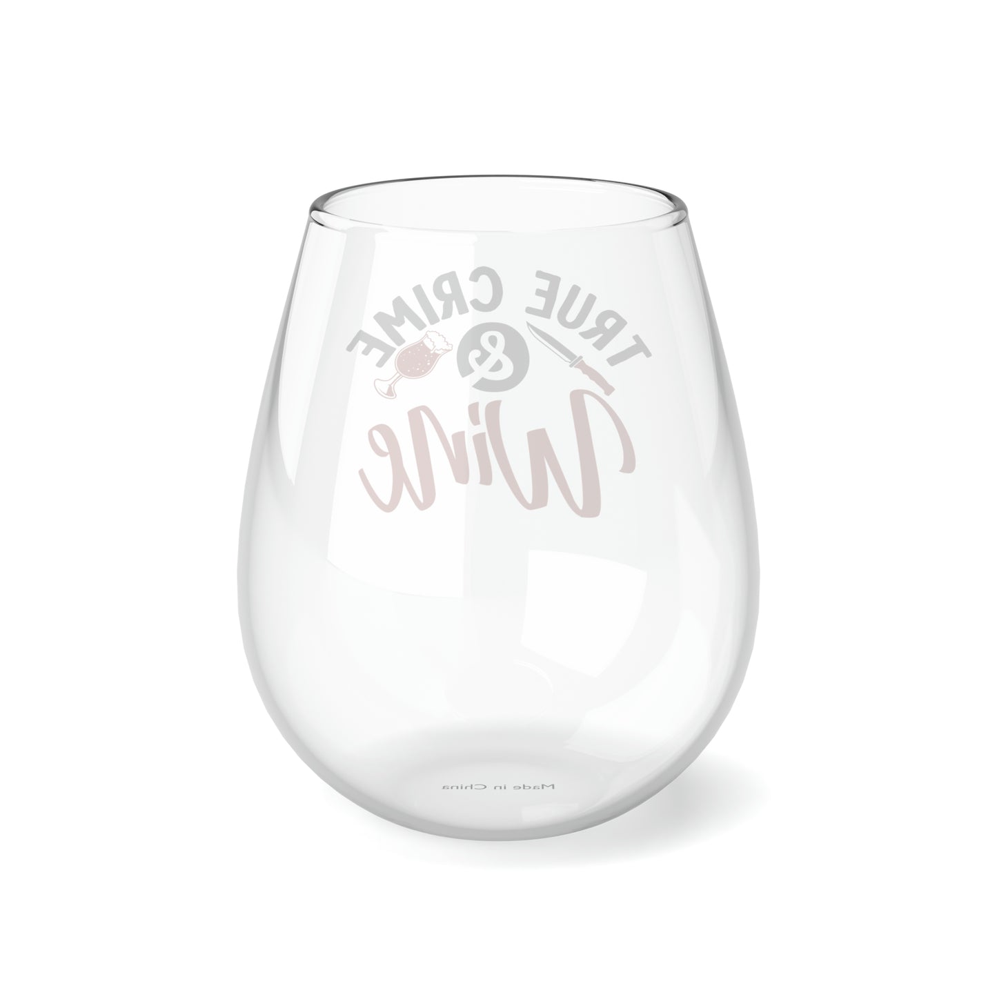 True Crime & Wine Wine Glass