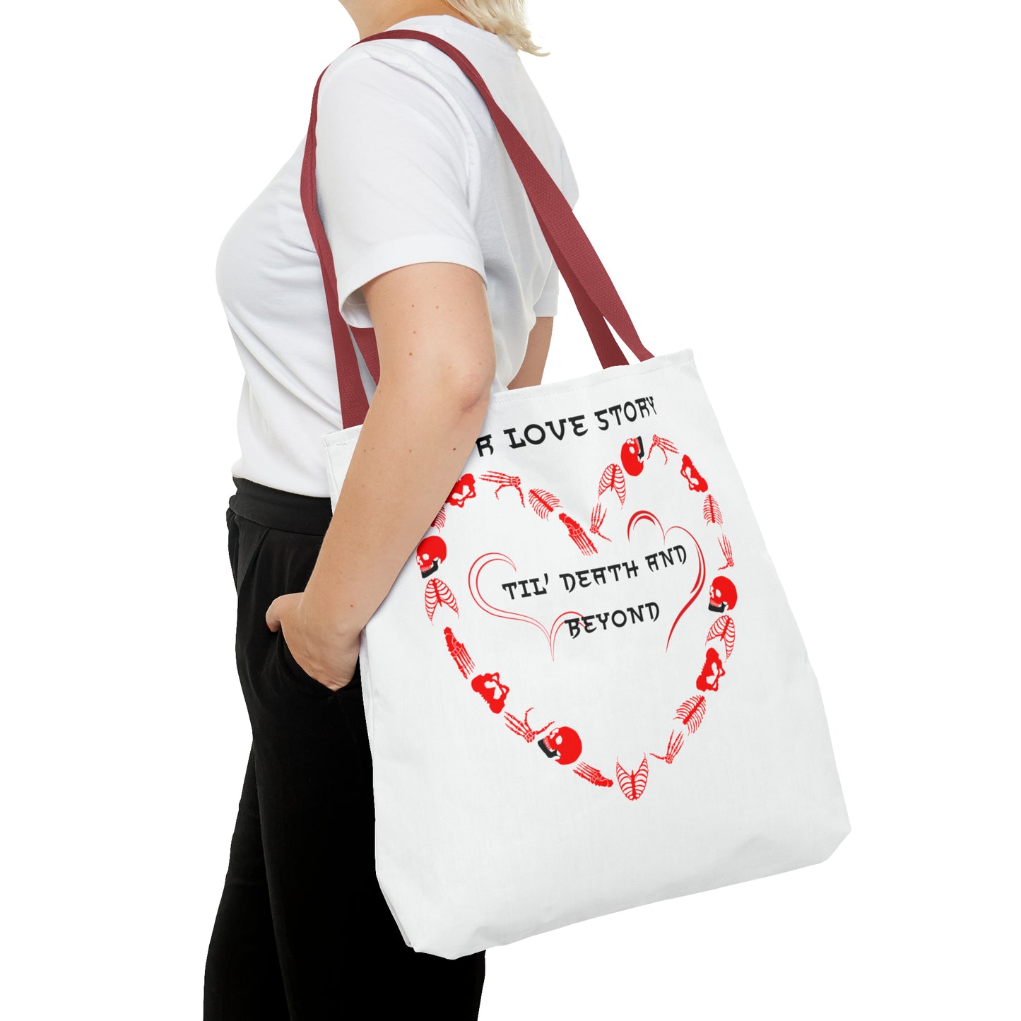 Our Love Story Til' Death And Beyond Tote Bag