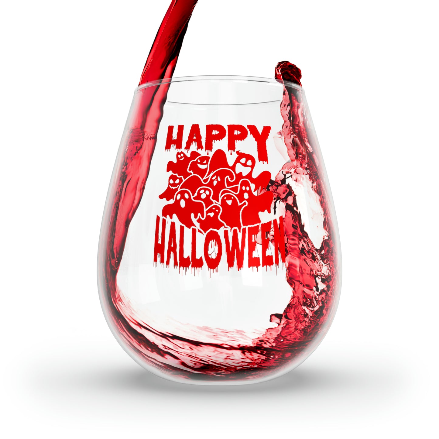 Happy Halloween Wine Glass