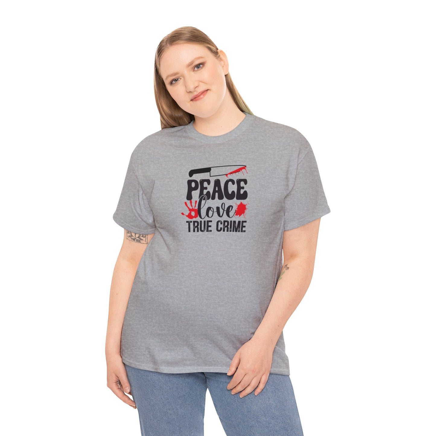 Peace Love And True Crime Cotton Tee