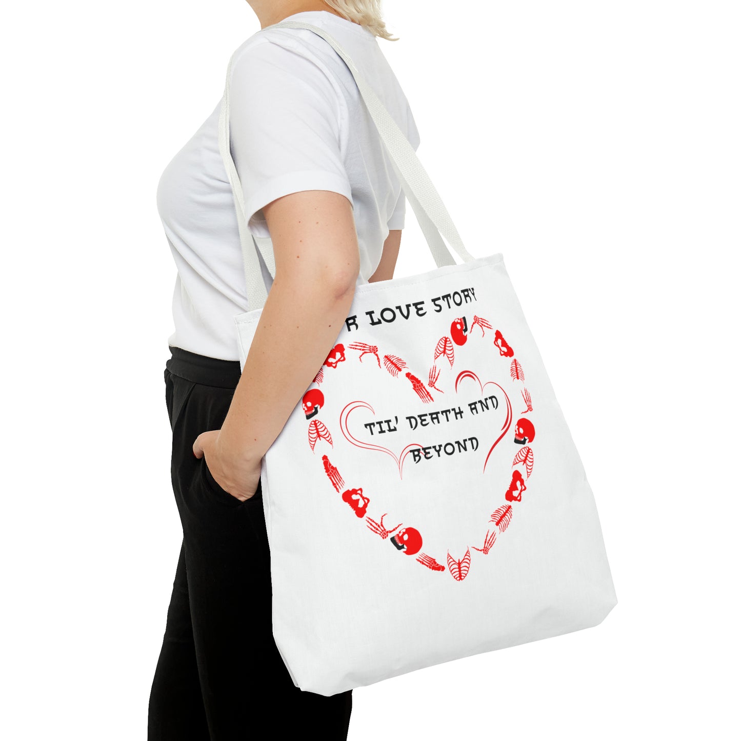 Our Love Story Til' Death And Beyond Tote Bag