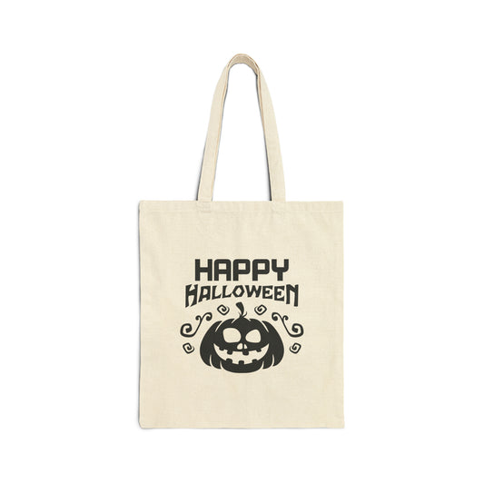 Happy Halloween Cotton Canvas Tote Bag