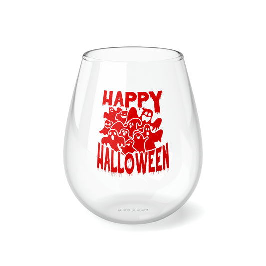 Happy Halloween Wine Glass