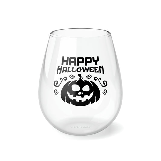 Happy Halloween Wine Glass